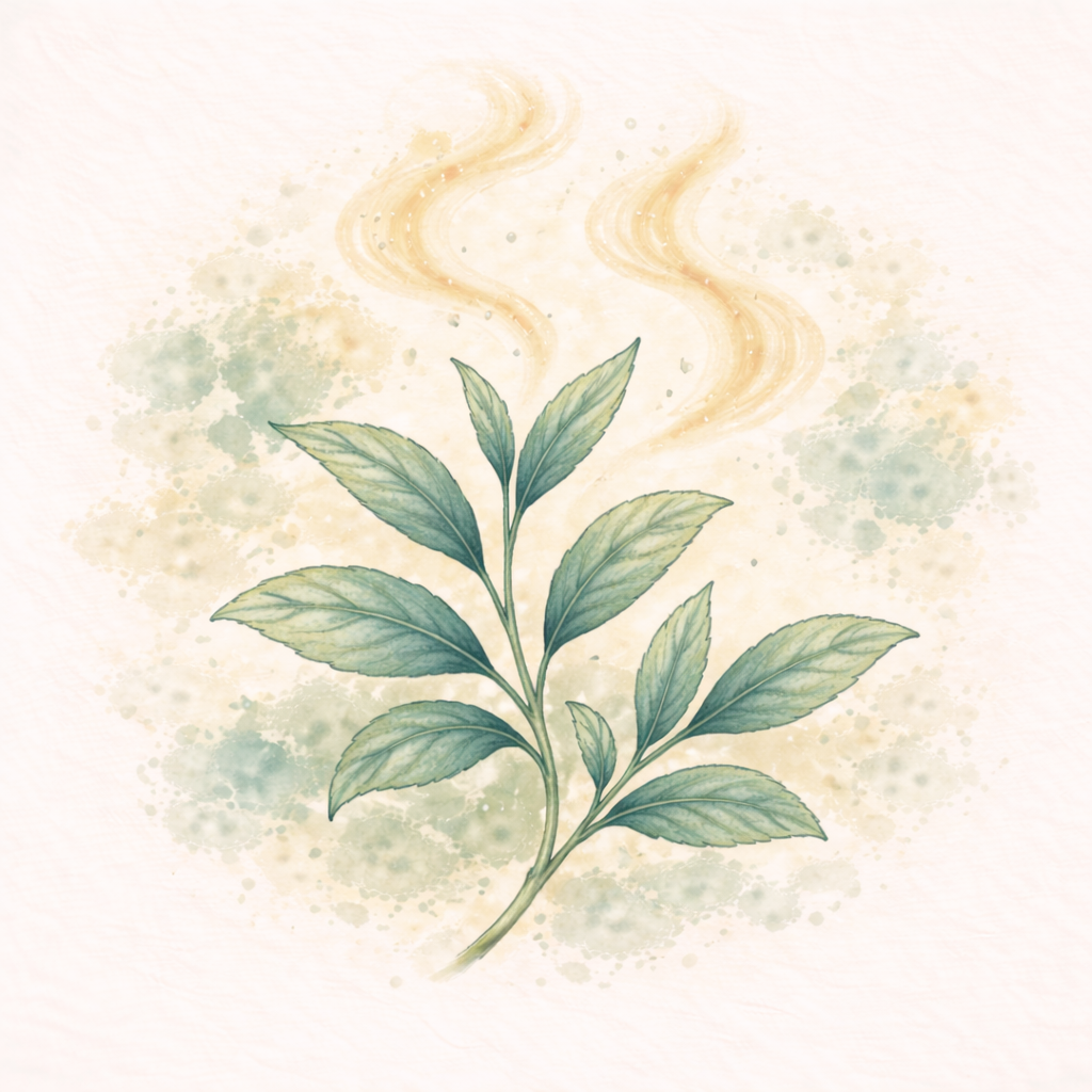 L-Theanine watercolor illustration